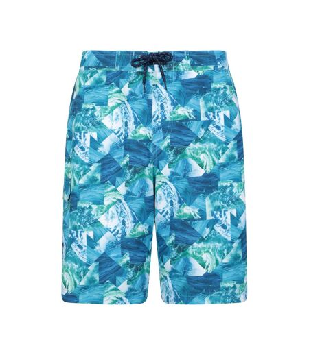 Mens ocean patterned boardshorts teal Mountain Warehouse