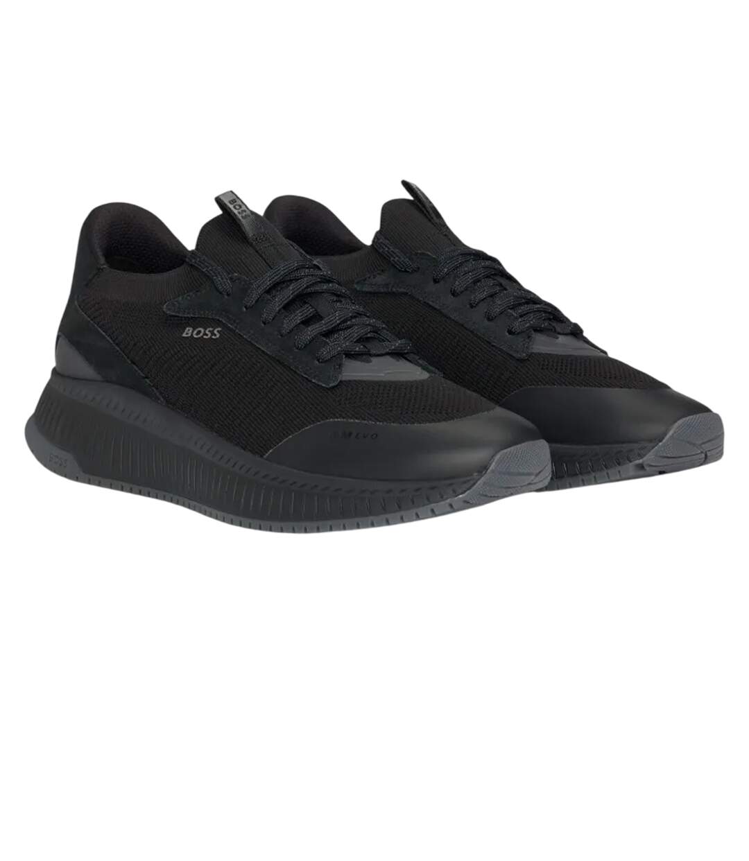 Mens Ttnm Evo Suede Trainers Black Boss-4