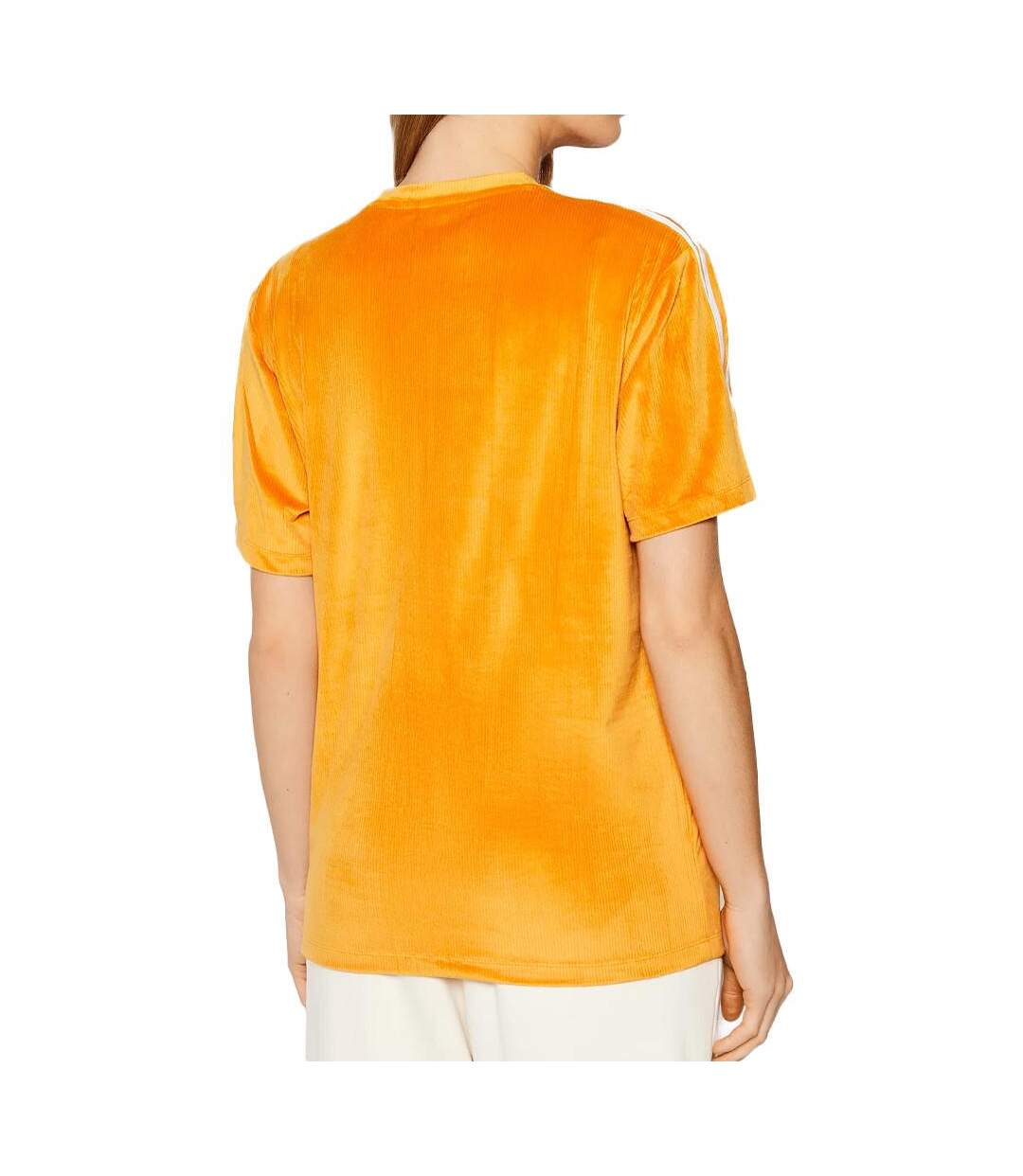 T-shirt en Velours Orange Femme Adidas H37840 - 34