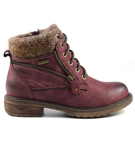 Bottines Benson Femme Bordeaux Lunar