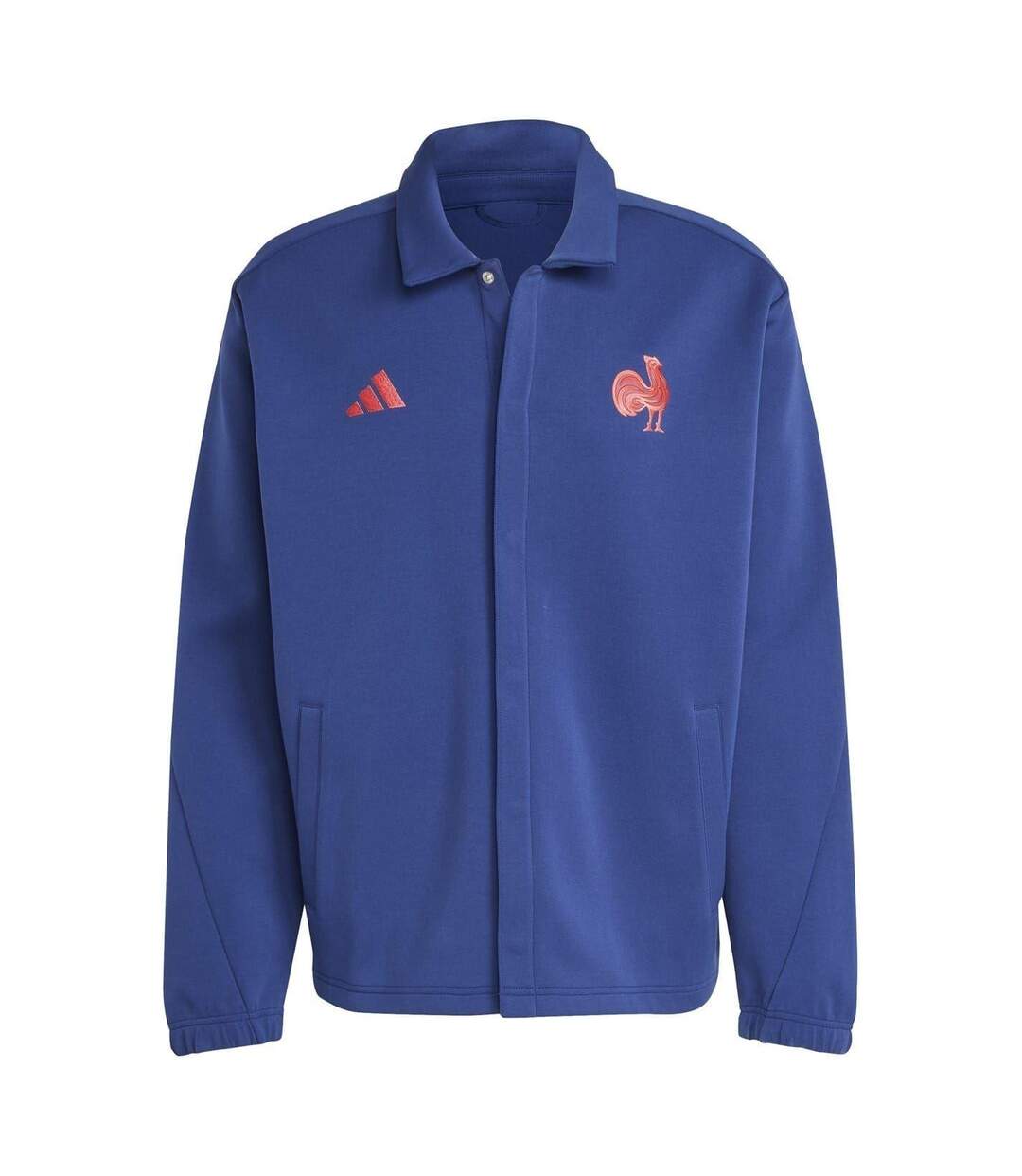 Mens 24/25 France Ffr Track Jacket Dark Blue Adidas-2