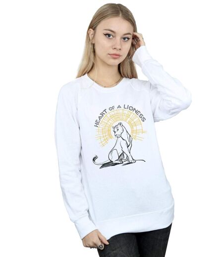 Disney Sweat-shirt Womens/Ladies The Lion King Movie Heart Of A Lioness (Blanc) - UTBI22232