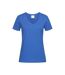 T-shirt Col V Femme Bleu Roi Stedman-2