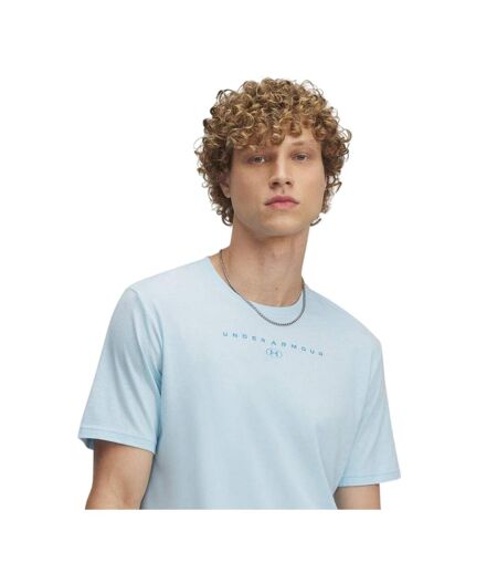 Mens Stacked Logo T-shirt Storm Ethereal Blue Under Armour