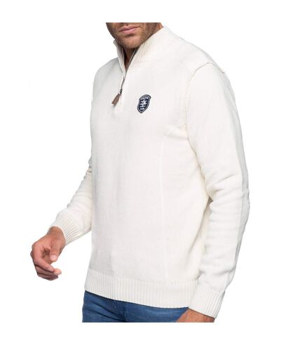 Pull col zippé coton chenille