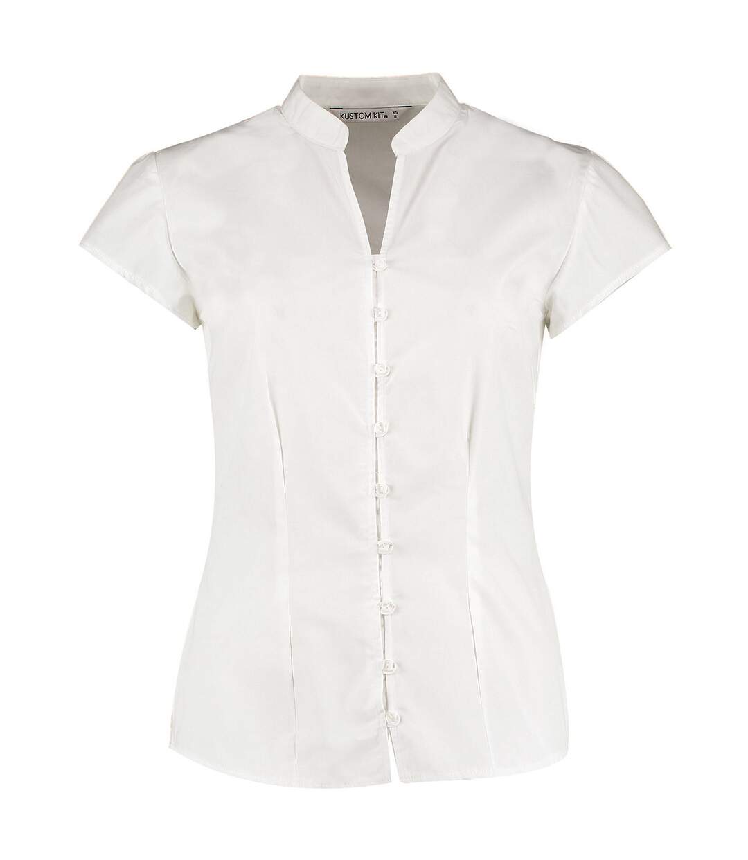 Blouse continental femme blanc Kustom Kit-1