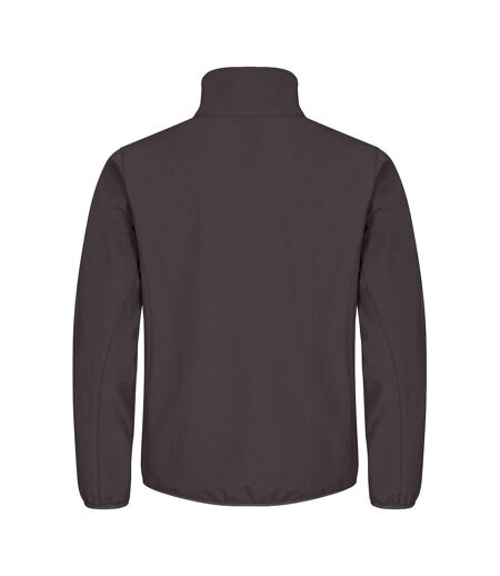 Mens classic soft shell jacket dark grey Clique