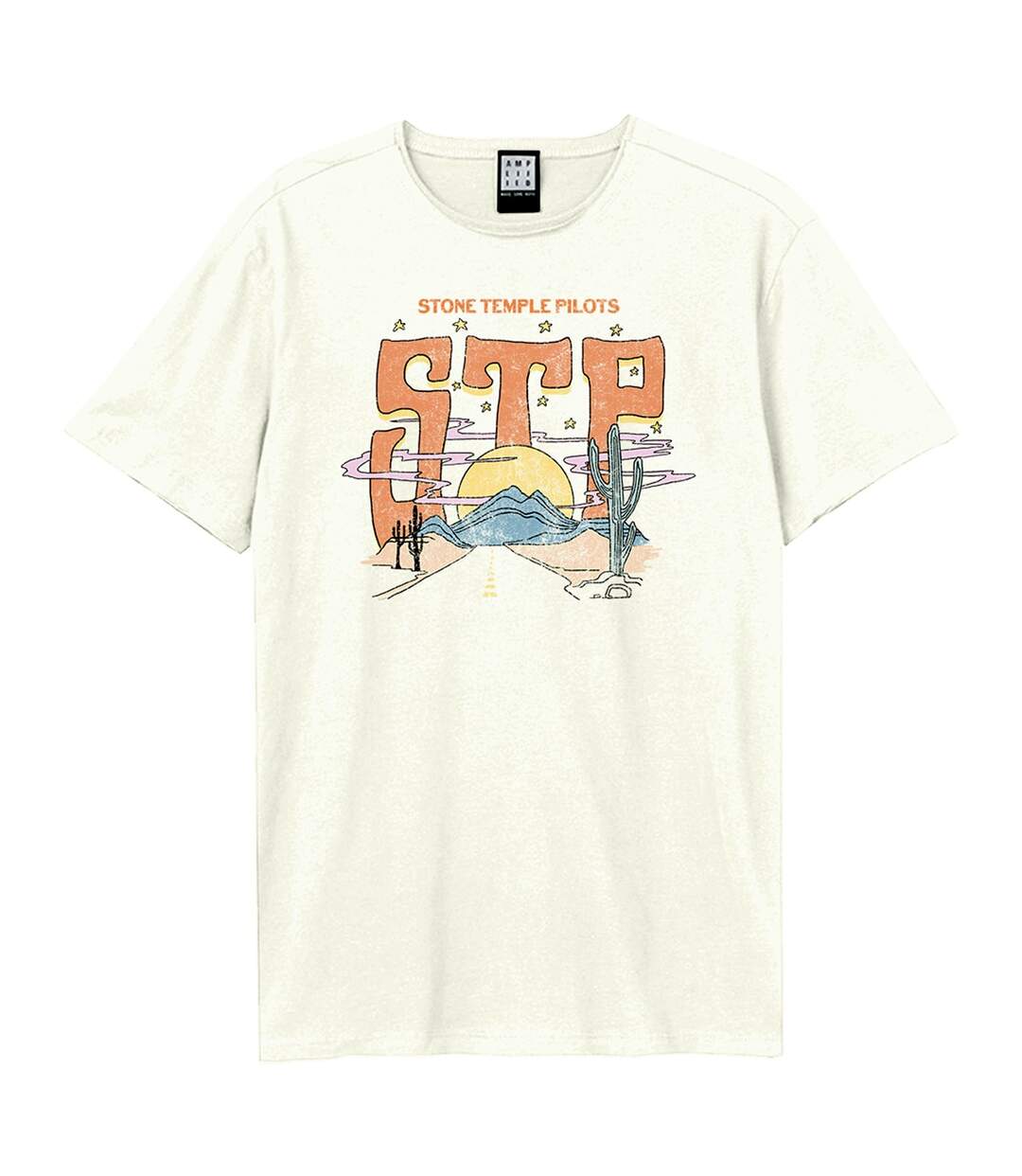 T-shirt desert highway adulte vieux blanc Amplified