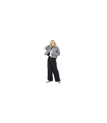 Womens/ladies Izai Bouclé Jacket Charcoal Grey Brave Soul