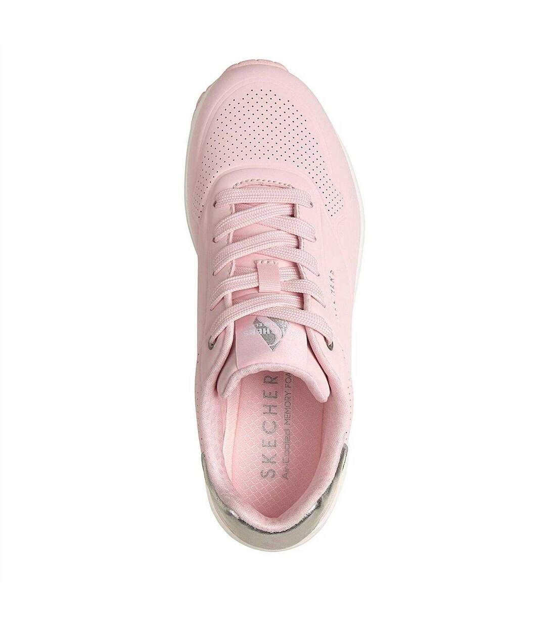 Baskets Uno Stand On Air Femme Rose Métallisé Skechers-3