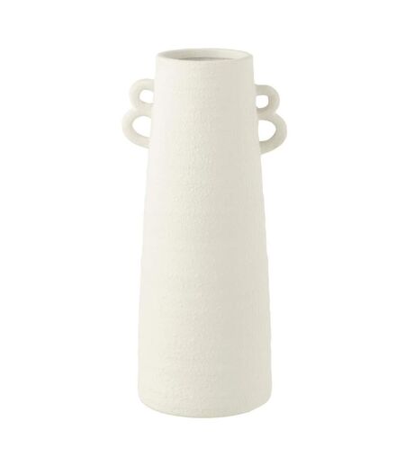 Vase Conique avec Anses Russel 44cm Blanc