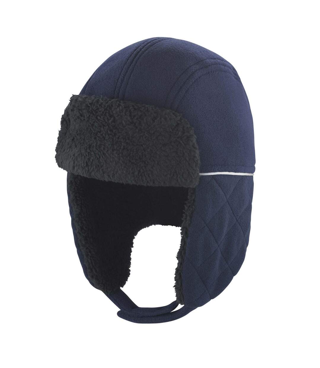 Chapeau De Trappeur Adulte Noir Gris Result Winter Essentials-2