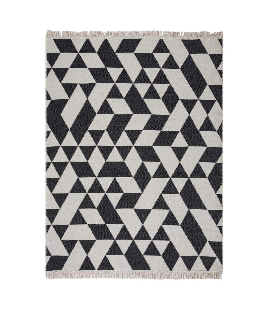 Tapis kilim reversible en coton motif géométrique BI