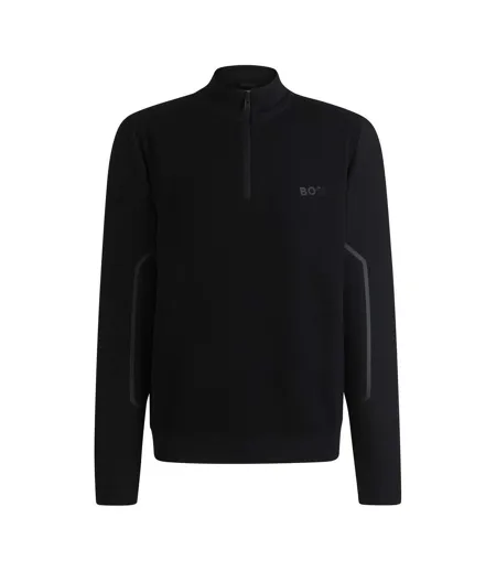 Mens Zhine Regular Long-sleeved Jumper Black Boss