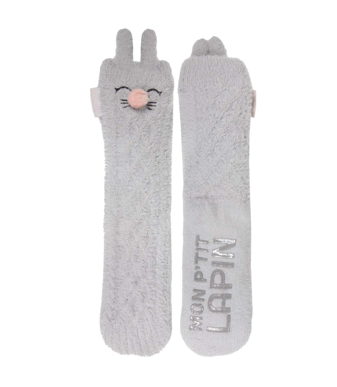 Isotoner Chaussettes d'intérieur femme ultra confortables, avec picots antidérapants-2