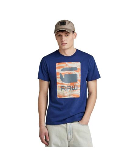 Mens Box Camo T-shirt Ballad Blue G-Star
