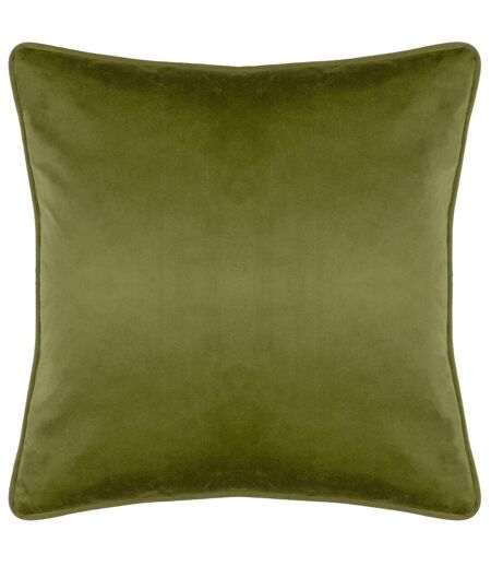 Chatsworth topiary piped cushion cover 43cm x 43cm olive Evans Lichfield