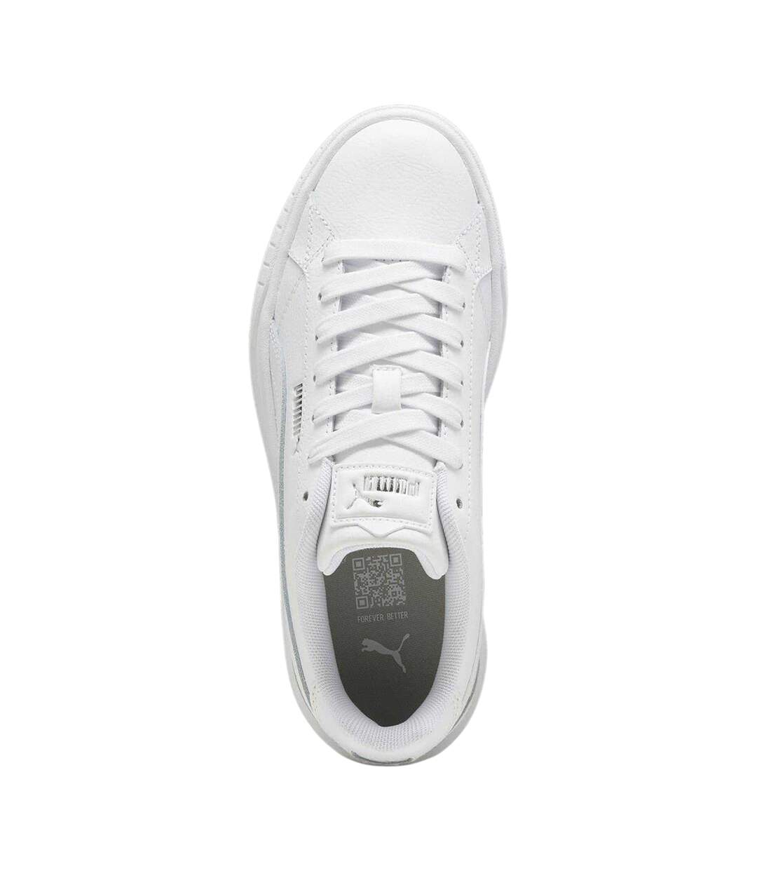 Womens/ladies Ii Jr Low Top Platform Trainers White Puma-3