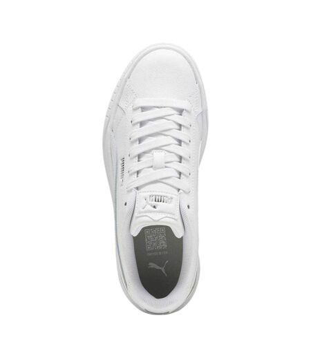 Womens/ladies Ii Jr Low Top Platform Trainers White Puma