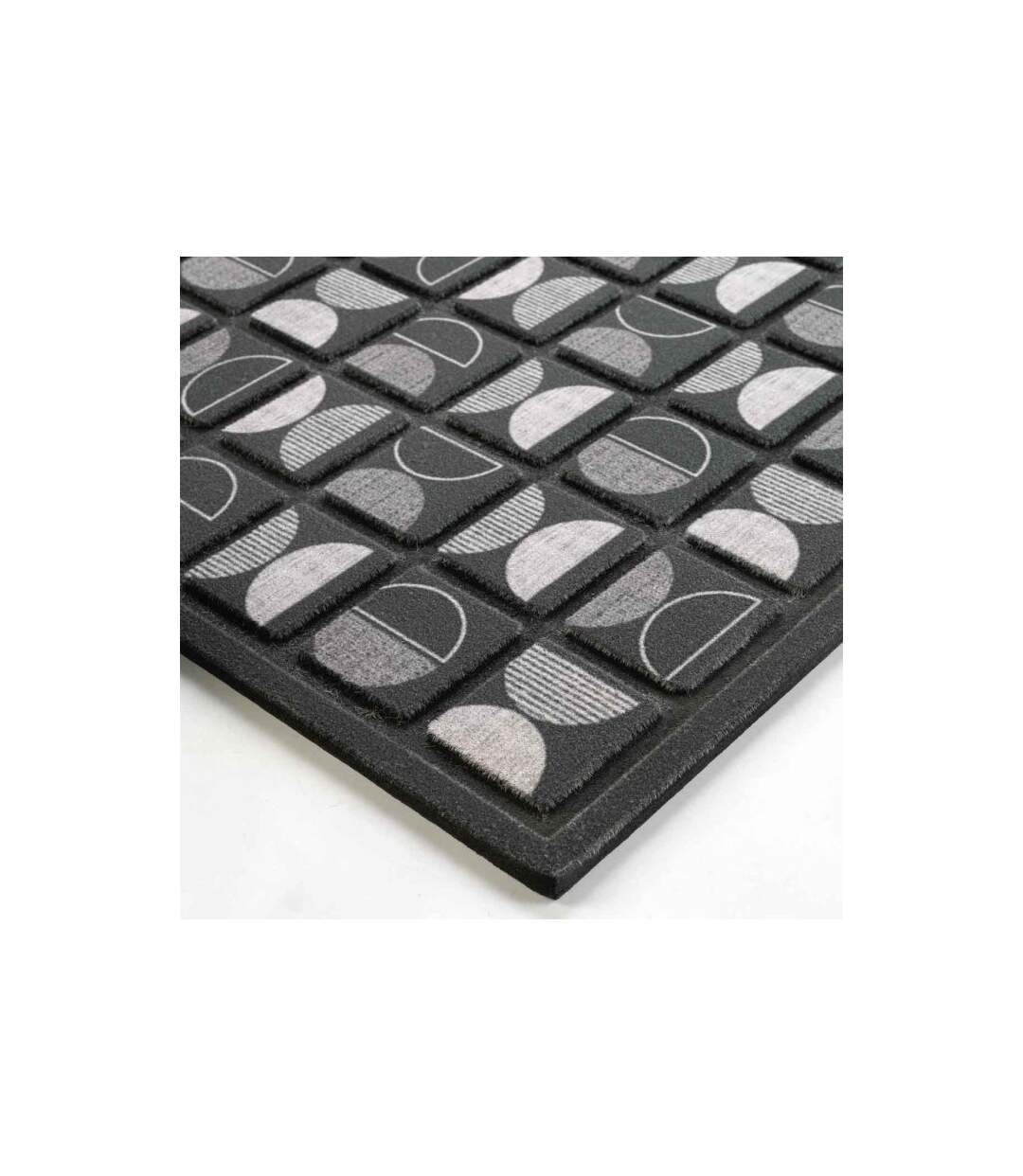 Tapis d'Entrée Déco Retroblack 45x75cm Noir-2