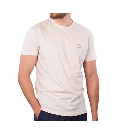 T-shirt ecru homme tommy jeans reg badge - l