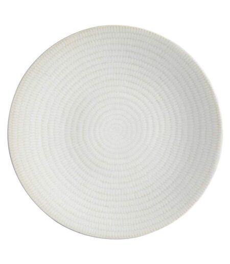 Lot de 6 Assiettes Plates Rice 27cm Blanc