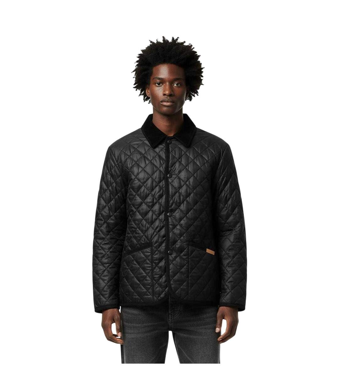 Mens Quilted Quilted Jacket Black Criminal Damage-4