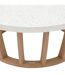 Table basse de jardin ronde en bois et béton LEMINDO - Marron-4