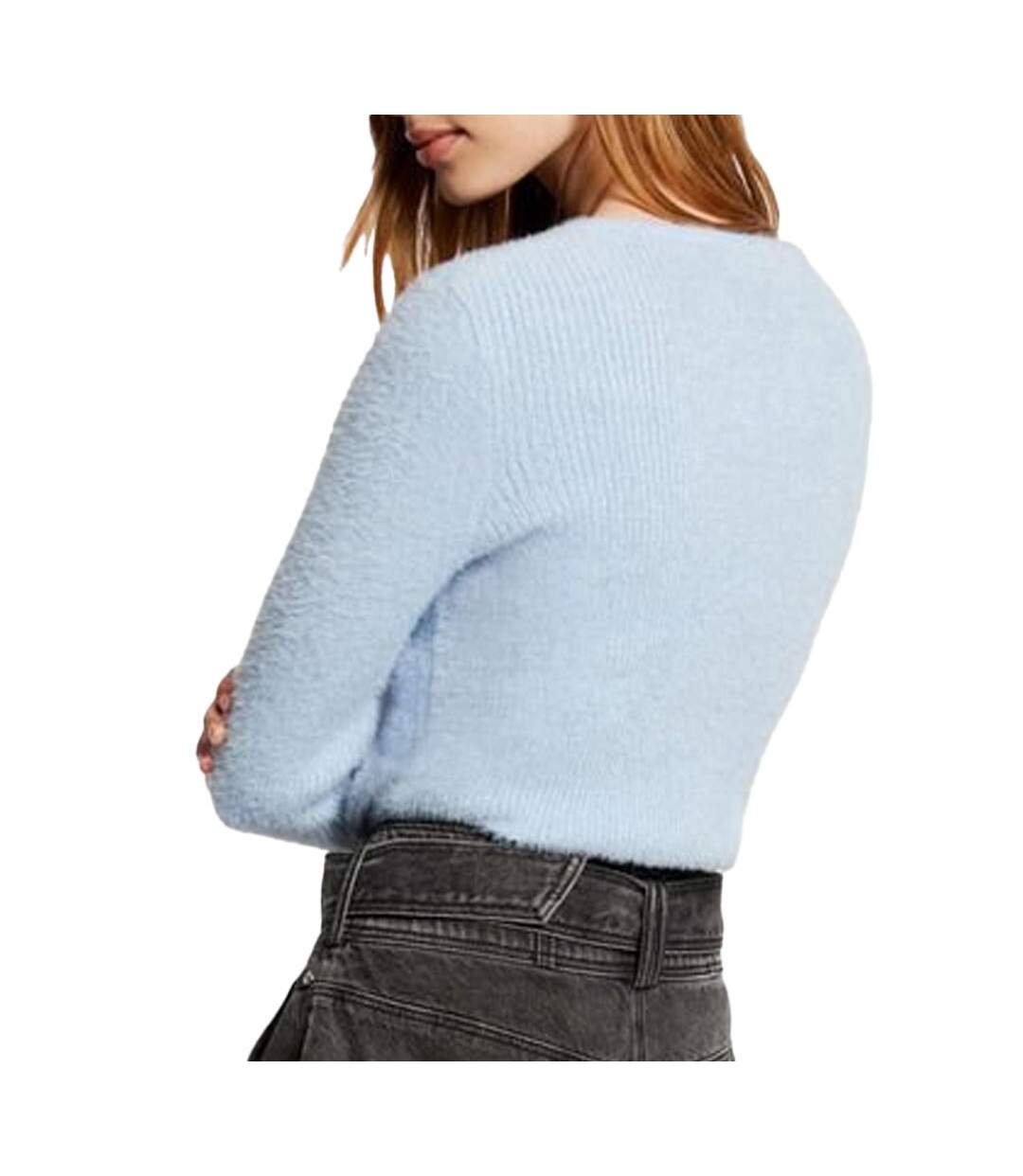 Pull bleu clair femme morgan moove-2