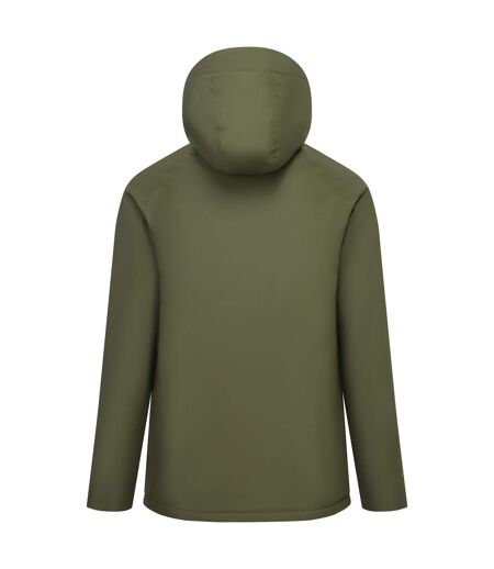 Veste Imperméable Unie Et Isolante À Capuche Slyvan Homme Kaki Foncé Regatta