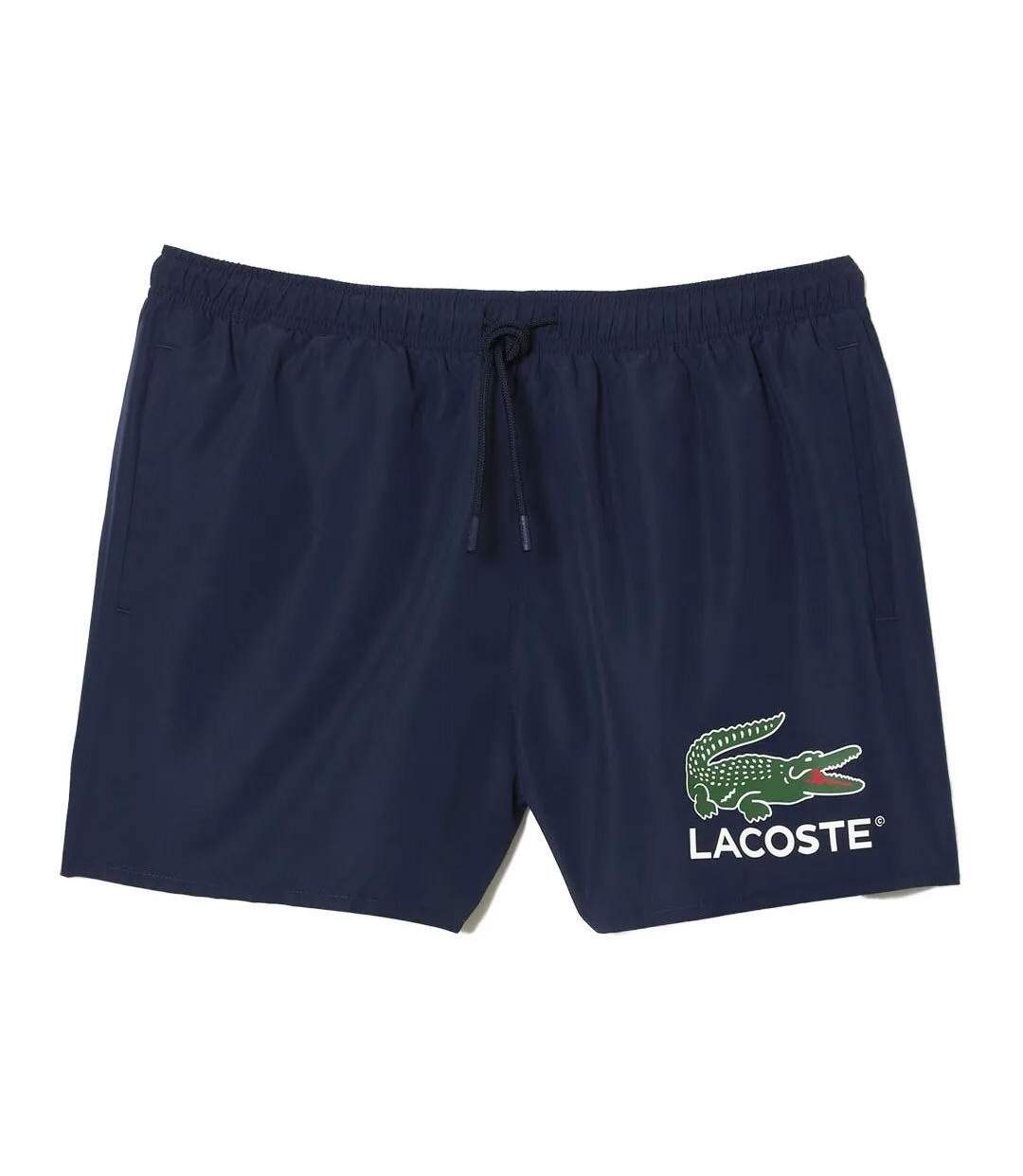 Short de bain marine homme lacoste croc print-2