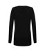 Henbury Womens/Ladies Cotton Acrylic V Neck Cardigan (Black) - UTPC6450