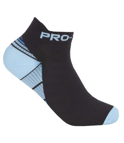 Pro-Tonic Womens/Ladies Compression Trainer Liner Socks (Pack Of 2) (Blue/Gray) - UTUT1056