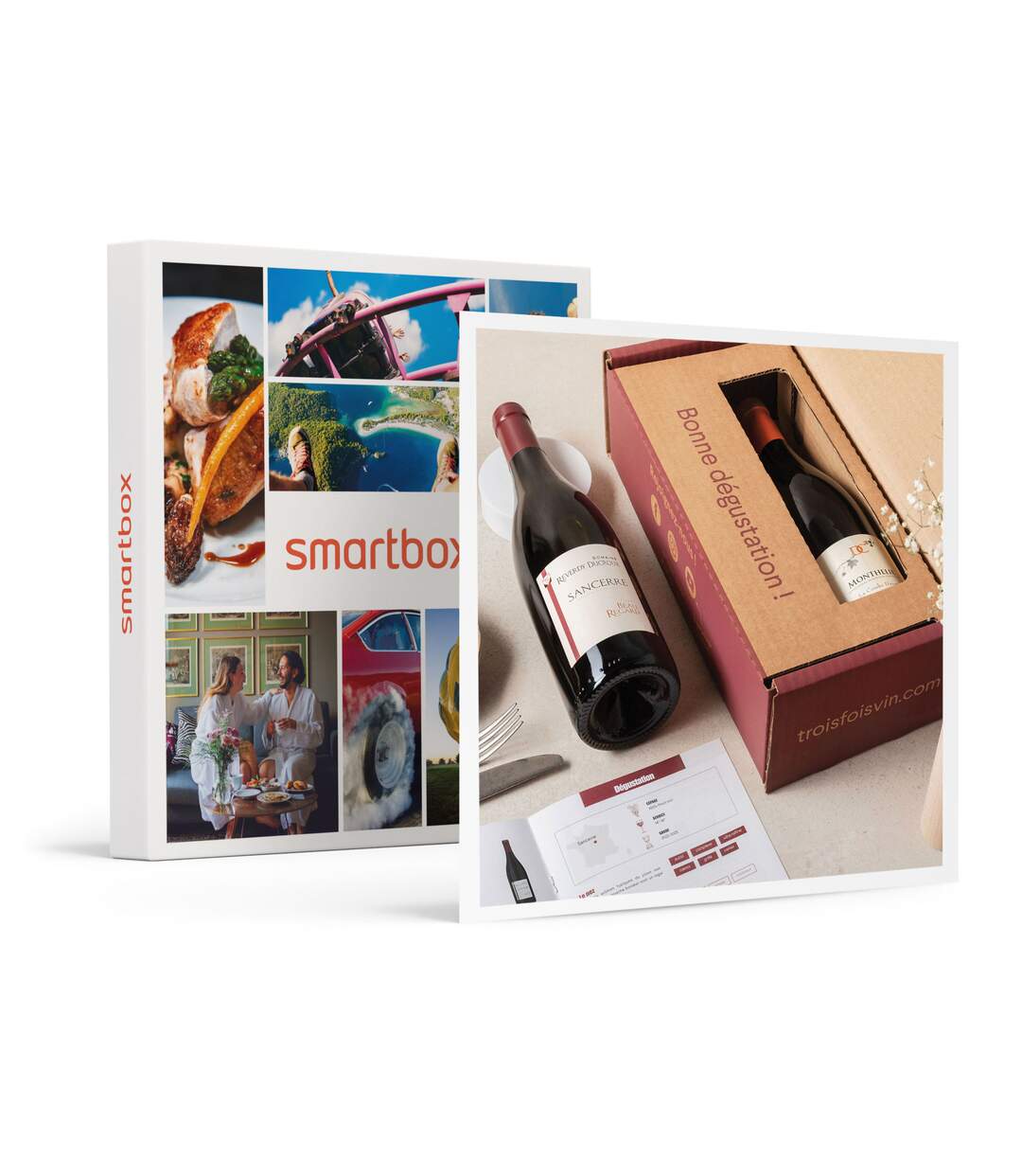 Coffret Pépites de vignerons : 2 grands vins rouges et livret de dégustation - SMARTBOX - Coffret Cadeau Gastronomie-1