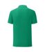 Mens iconic polo shirt green heather Fruit of the Loom