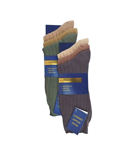 6 Pack Mens 100% Egyptian Cotton Dress Socks