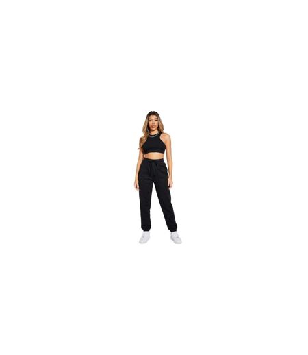 Womens/ladies Racer Crop Top Black Missy Empire