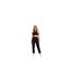 Womens/ladies Racer Crop Top Black Missy Empire-1