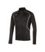 Sweat noir/vert homme mizuno team premium warmer-1