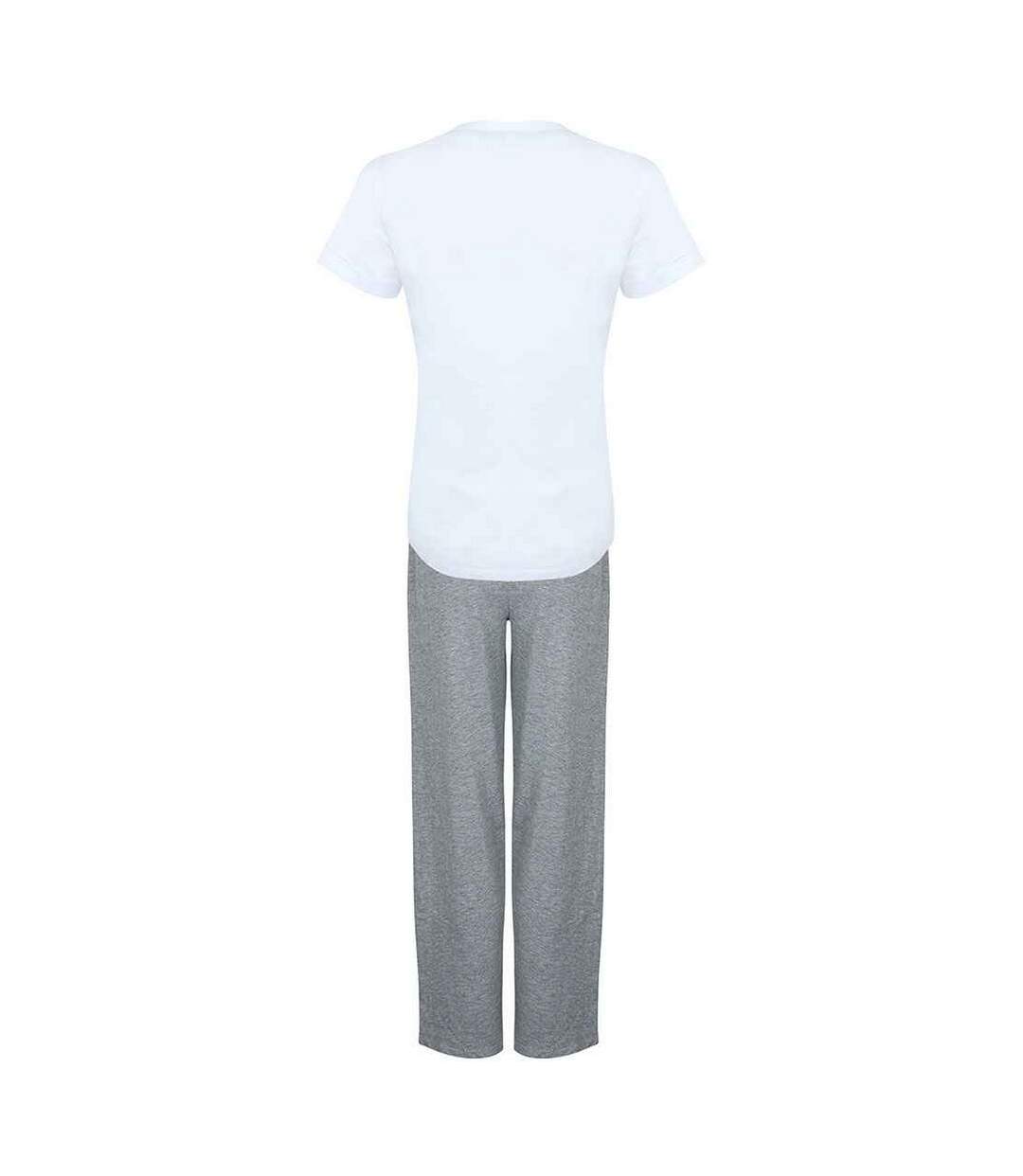 Ensemble de pyjama long femme blanc / gris Towel City-2