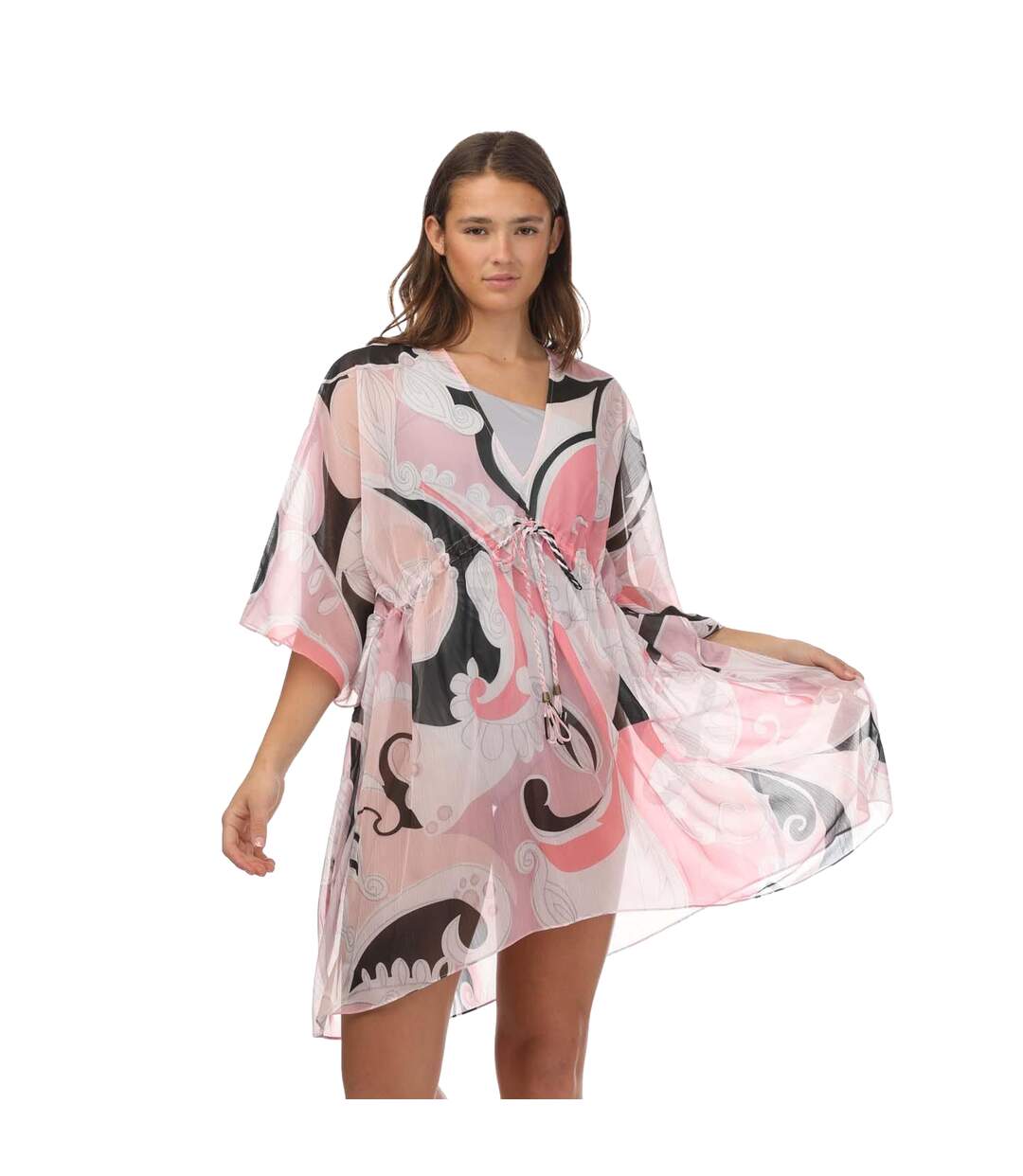 Womens/ladies Reanha V Neck Coverup Pink Ted Baker-1