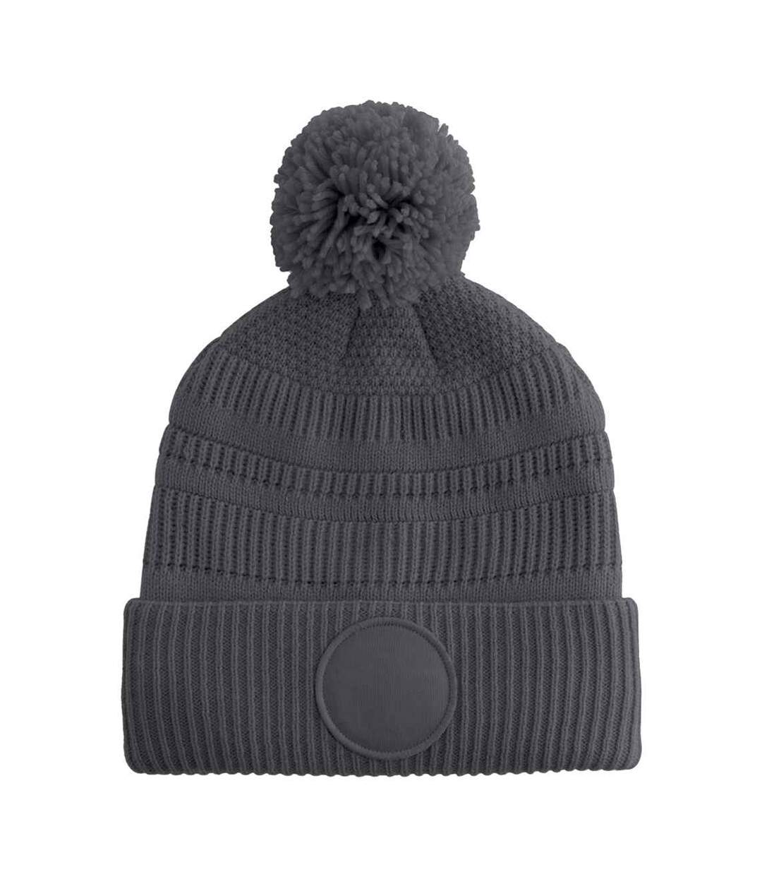 Bonnet Motif/style Écusson Homme Gris Foncé Beechfield-2