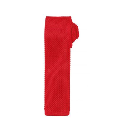 Premier Mens Slim Textured Knit Effect Tie (Pack of 2) (Red) (One Size) - UTRW6946