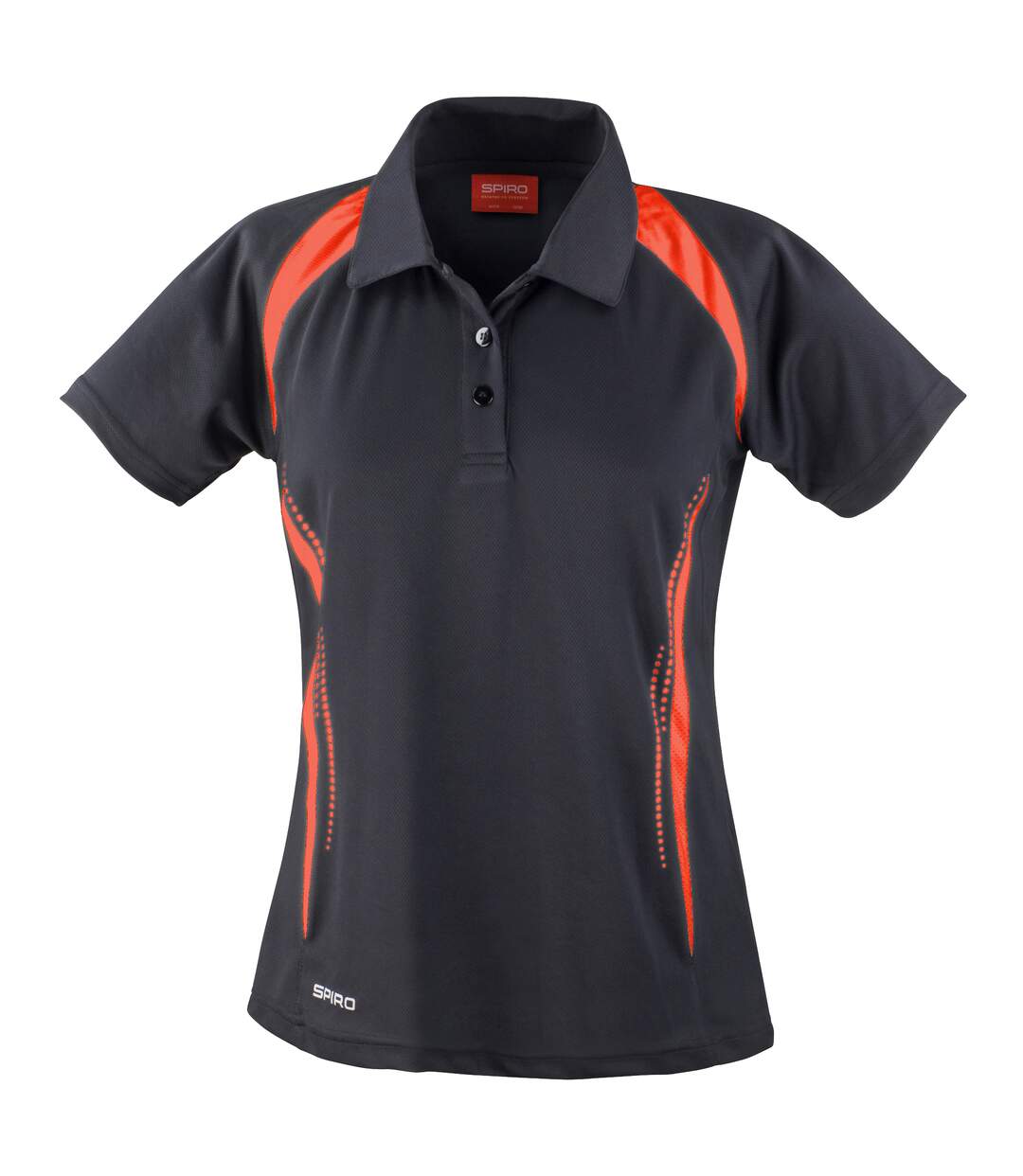 Polo sport femme noir/rouge Spiro