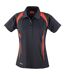Spiro Womens/Ladies Sports Team Spirit Performance Polo Shirt (Black/Red)