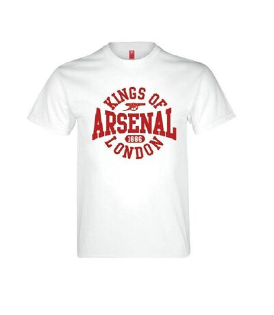 Arsenal FC T-Shirt unisexe avec logo pour adultes (Blanc / rouge) - UTBS2131