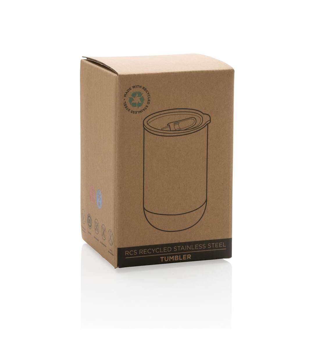 Recycled stainless steel tumbler one size white XD Collection-3