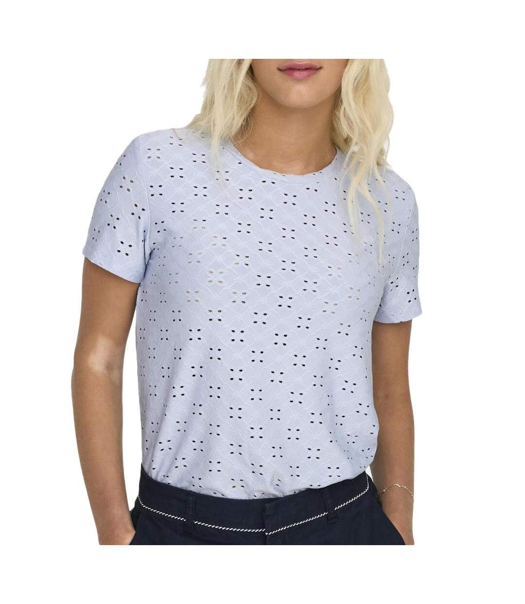 T-shirt bleu femme jdy cathinka - l-1