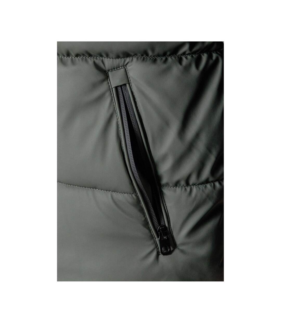 Doudoune Matelassée Motif/style À Capuche Homme Vert Kaki Minoti-4