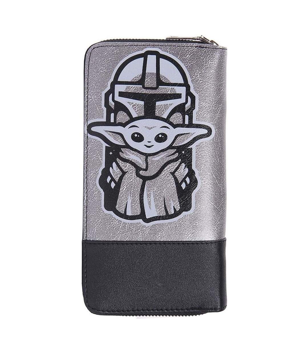 Portefeuille Wherever Go He Goes Taille Unique Noir Argenté Star Wars The Mandalorian-2